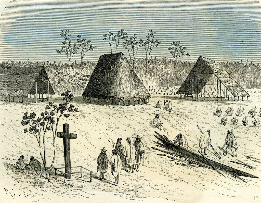 Detail of Conibos in Santa-Rita 1869 Peru by Anonymous