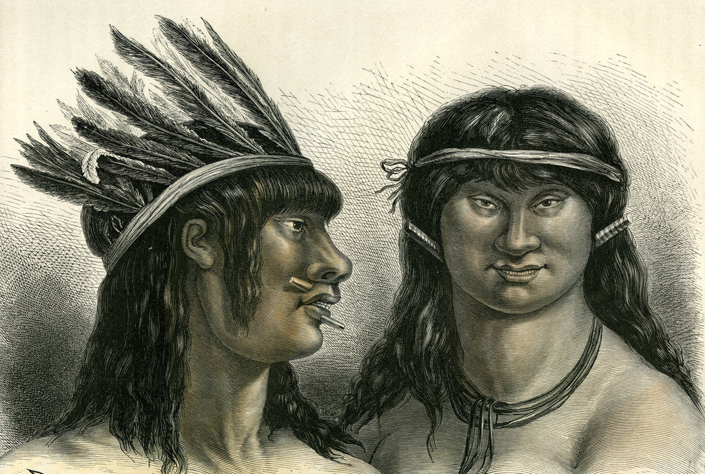 Detail of Indians 1869 Peru by Anonymous