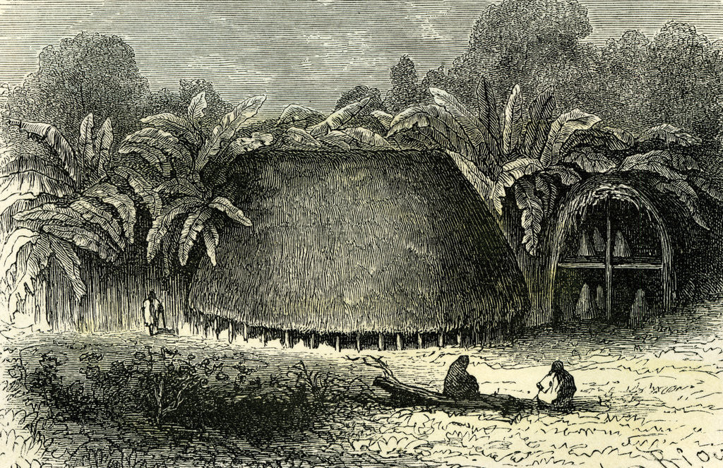 Detail of Conibos House 1869 Peru by Anonymous