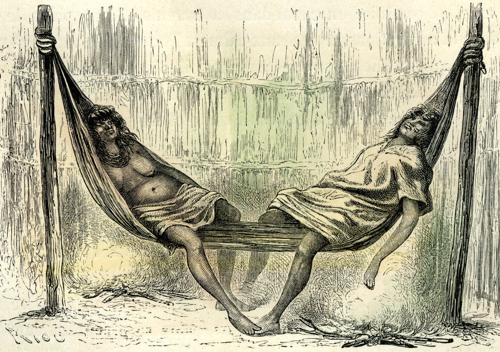 Detail of Chontaquiros Couple 1869 Peru by Anonymous