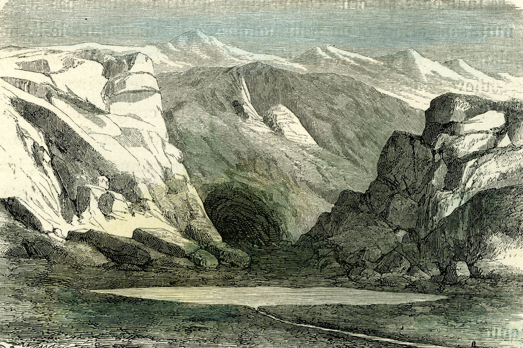 Detail of Apurimac River Source 1869 Peru by Anonymous