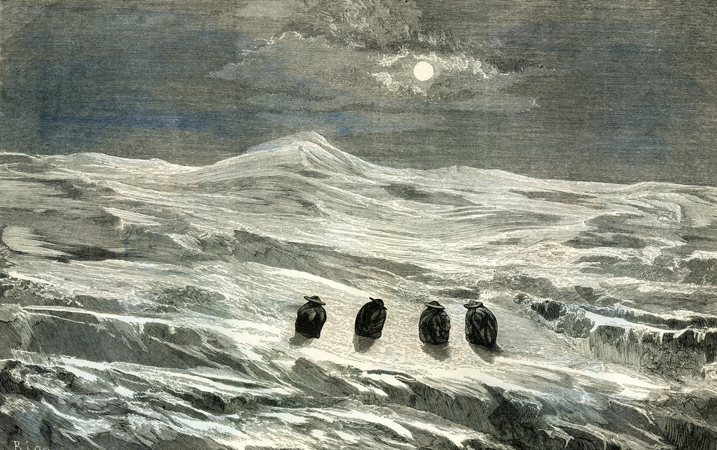 Detail of Snow in the Sierra 1869 Peru by Anonymous