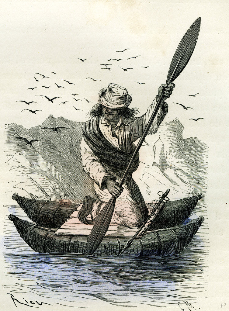 Detail of Pacific Coast Fisher 1869 Peru by Anonymous