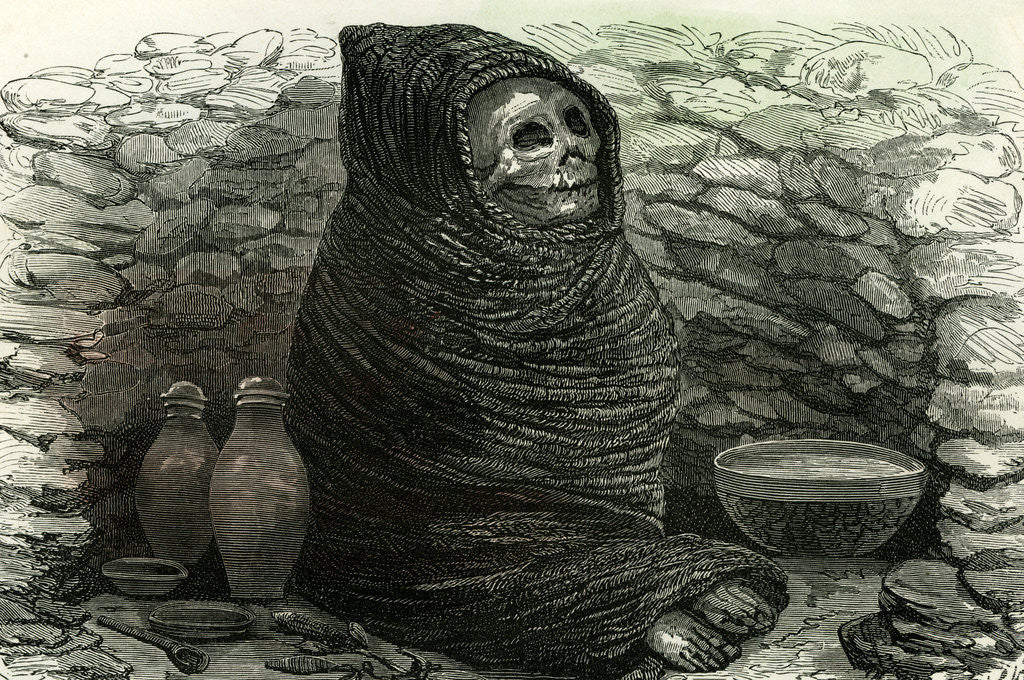 Detail of Mummy of an Aymara Indian 1869 Peru by Anonymous