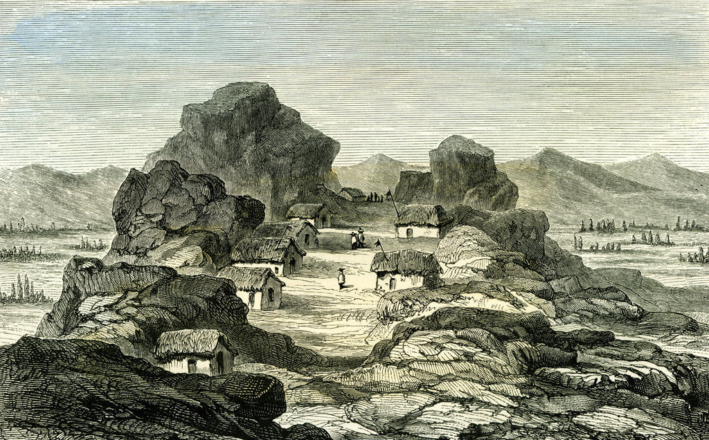 Detail of Sachaca Village 1869 Peru by Anonymous
