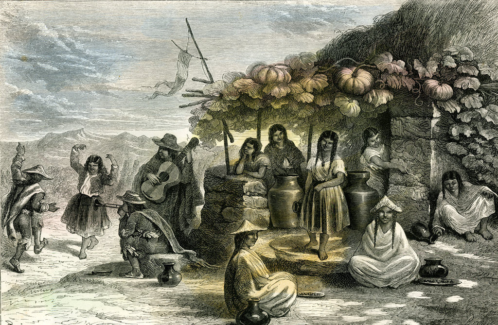 Detail of De Sachaca a Yanahuara Cabaret 1869 Peru by Anonymous