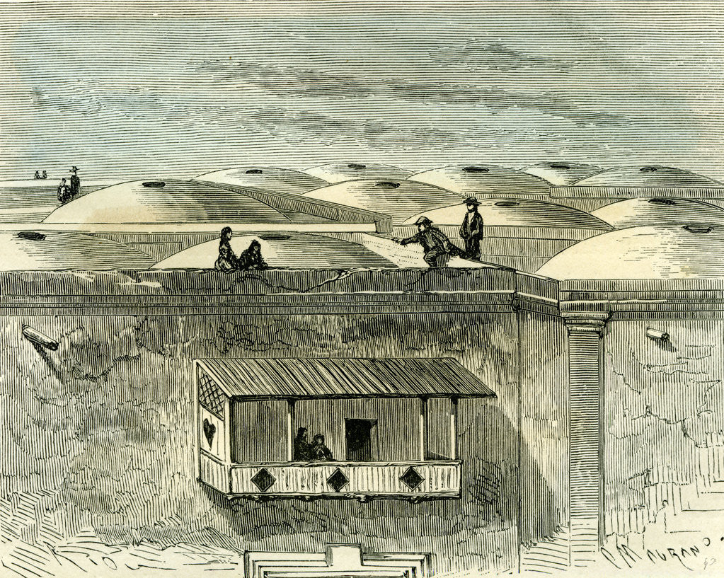 Detail of Arequipa Roofes 1869 Peru by Anonymous