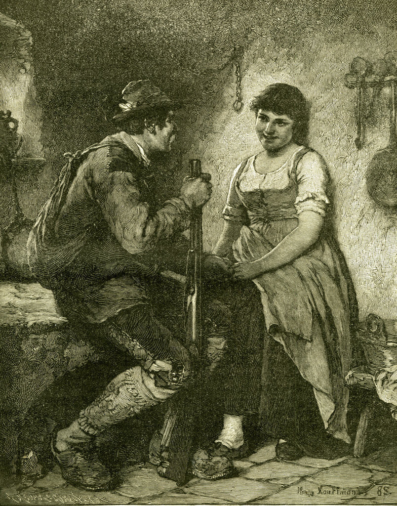 Detail of Hunter Girl Austria 1891 by Anonymous