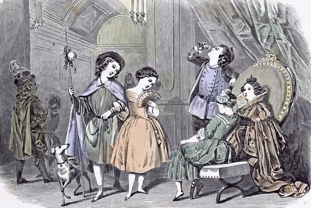 Detail of Juvenile Fancy Ball Paris Children 1847 by Anonymous