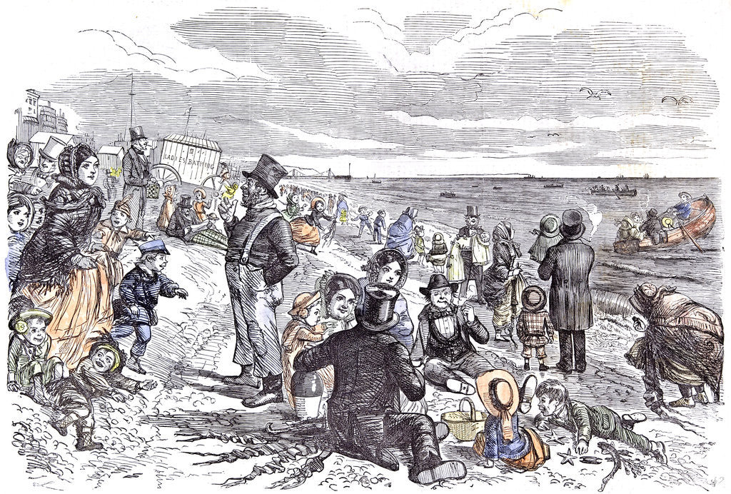 Detail of Eight Hours at the Sea-Side J. Leech Children Brighton 1856 by Anonymous