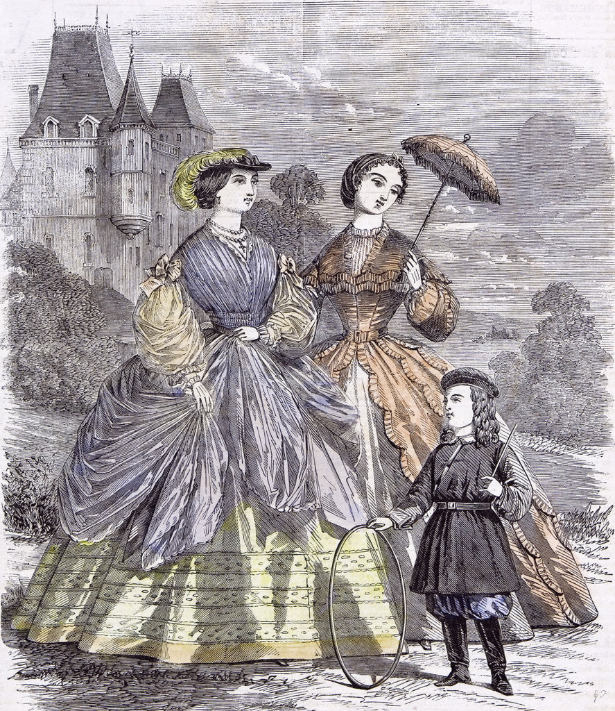 Detail of The Paris Fashions for June Child 1860 by Anonymous
