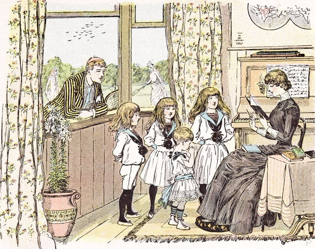 Detail of In Love with the Governess in Britain 1892 by Anonymous
