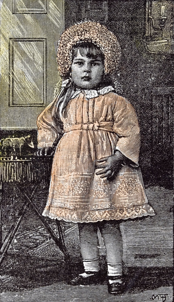 Detail of Girl in St Michael's Orphanage Sevenoaks Kent Britain 1892 by Anonymous