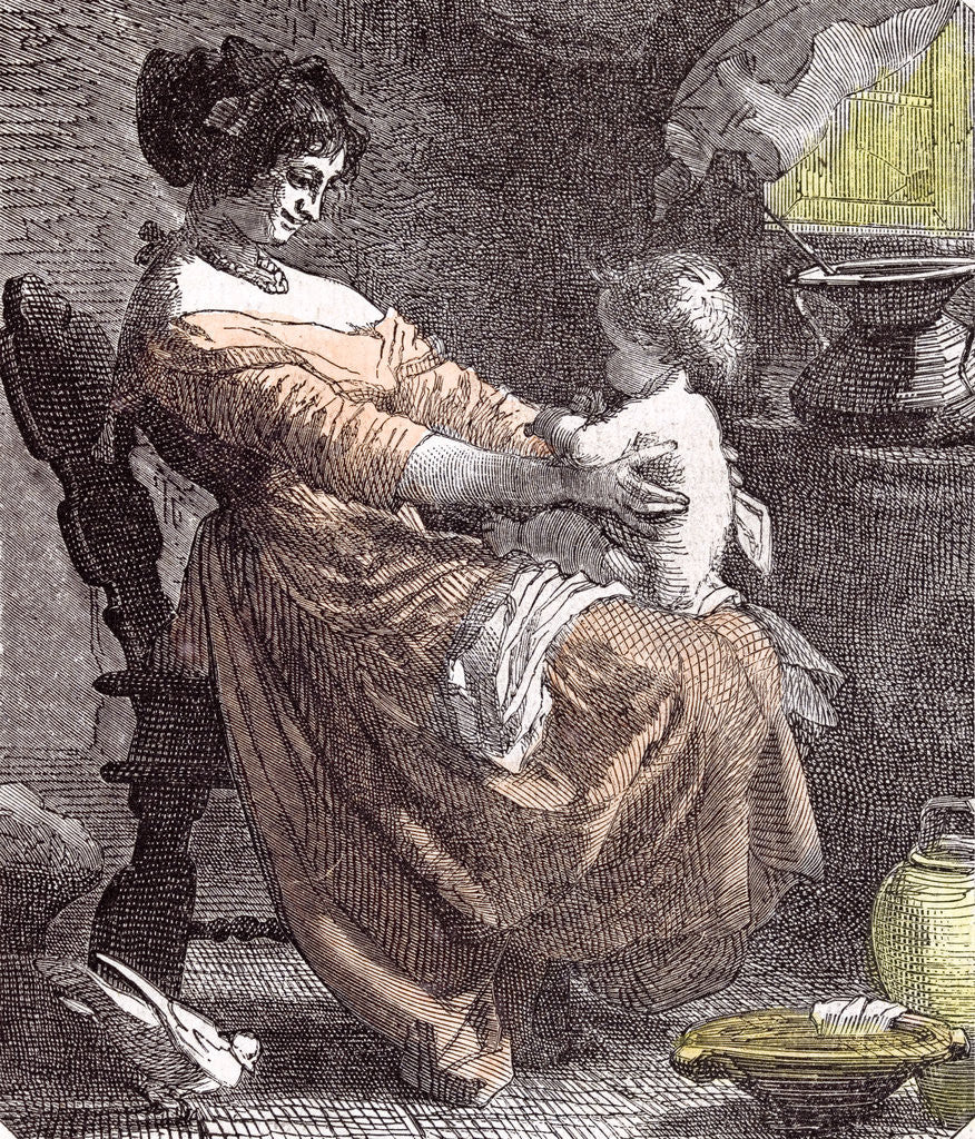 Detail of Mother and Child, 1855 by Anonymous