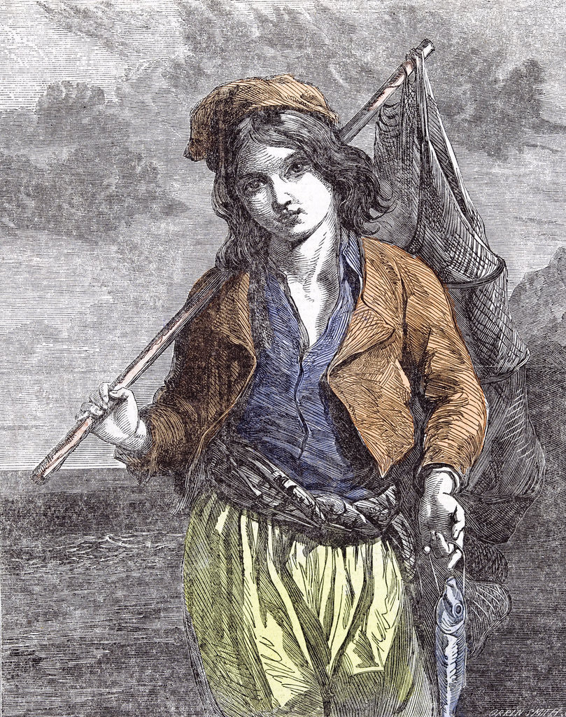 Detail of Napolitan Fisher Boy, 1855 by Anonymous