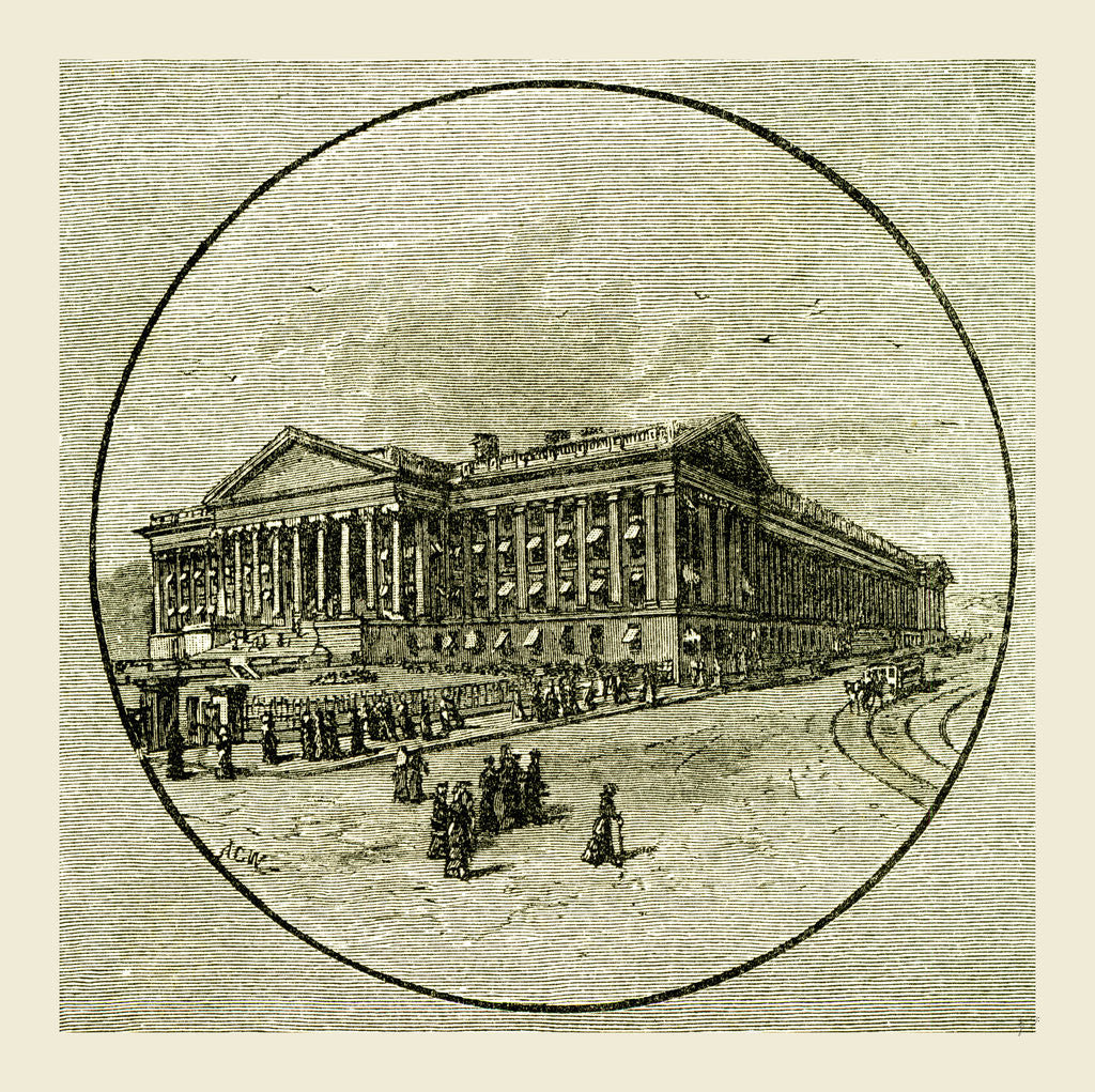 Detail of The Treasury at Washington, 1891 by Anonymous