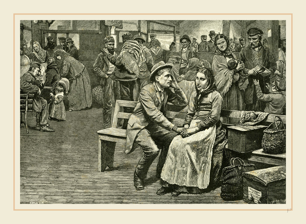 Detail of Immigrants at New York, 1891 by Anonymous