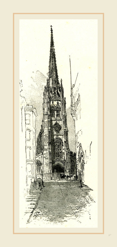 Detail of New York, Trinity Church, 1891 by Anonymous