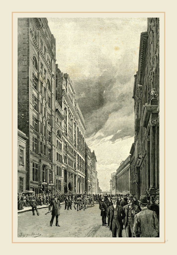 Detail of New York, Wall Street, 1891 by Anonymous