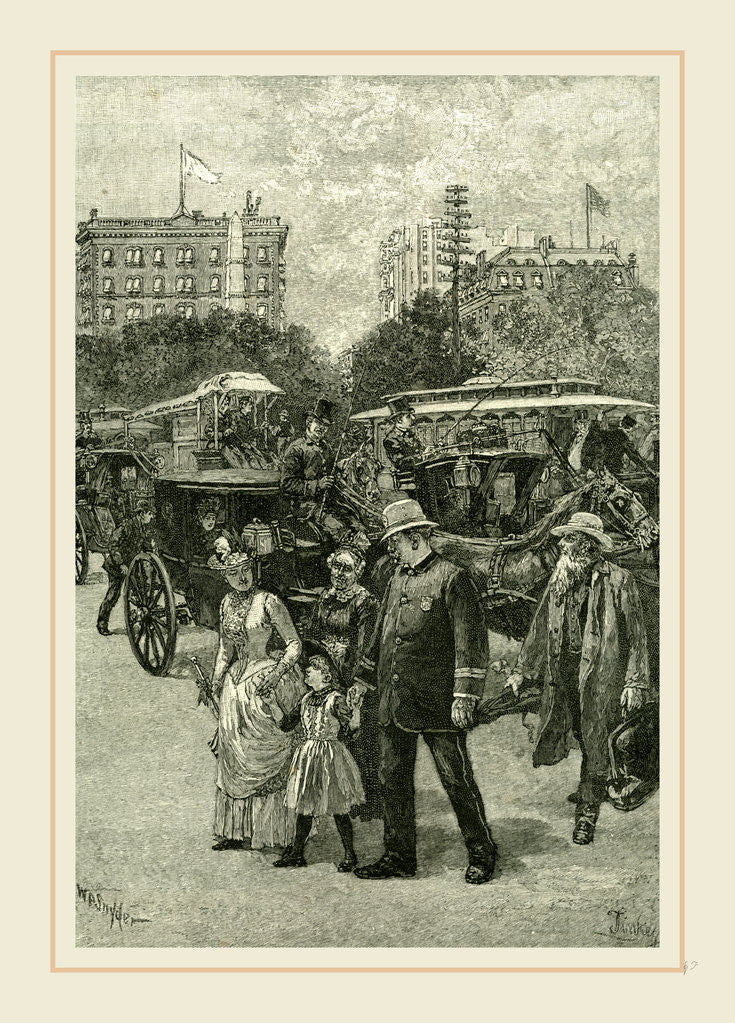 Detail of New York, A Member of the Broadway Squad on Duty, 1891 by Anonymous