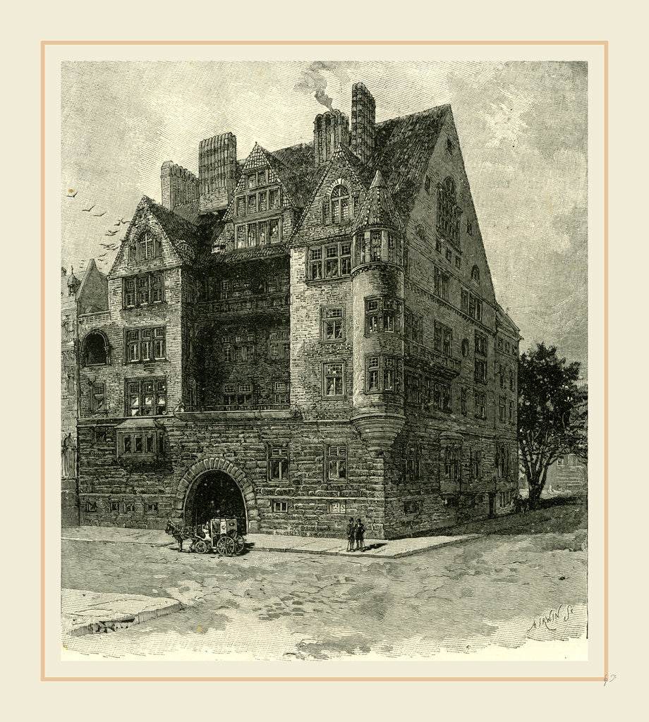 Detail of A New York Mansion, 1891 by Anonymous