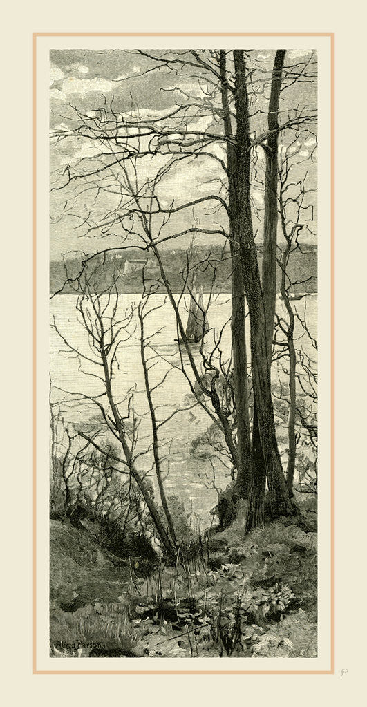 Detail of View across the Hudson at Riverside Park, 1891 by Anonymous