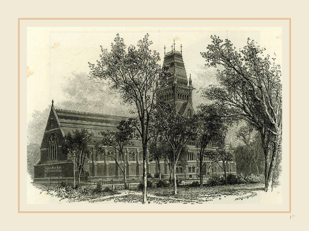 Detail of Memorial Hall, Harvard College, 19th Century, America by Anonymous