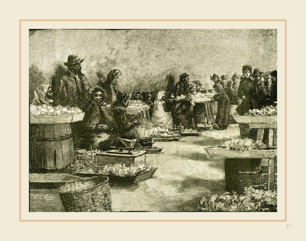 Detail of Outside the Market, Washington, 19th Century, America by Anonymous