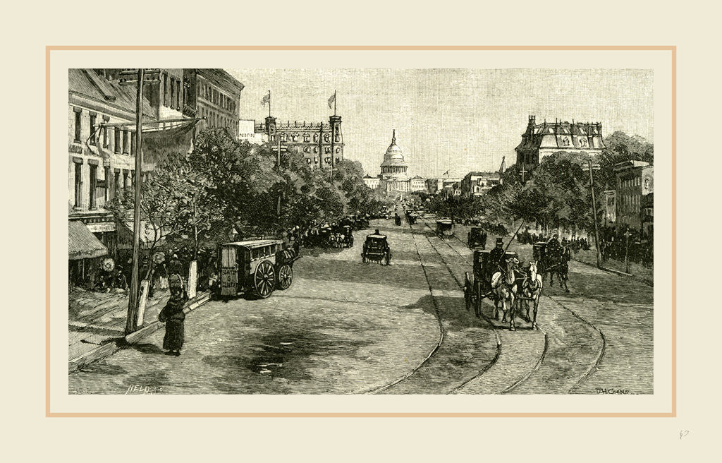 Detail of Pennsylvania Avenue, Washington, 19th Century, America by Anonymous