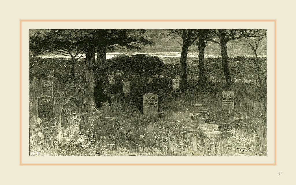Detail of Arlington, Soldier's Graves, 19th Century by Anonymous