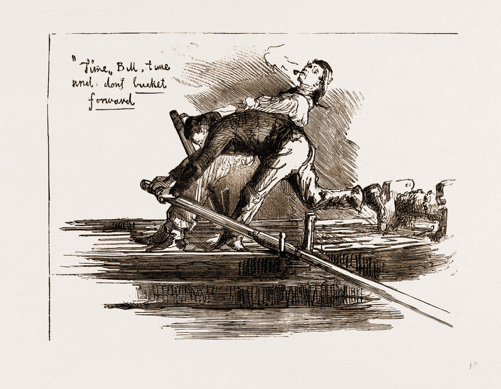 Detail of The Oxford And Cambridge Boat Race: Notes From The Press Boat, 1875 by Anonymous