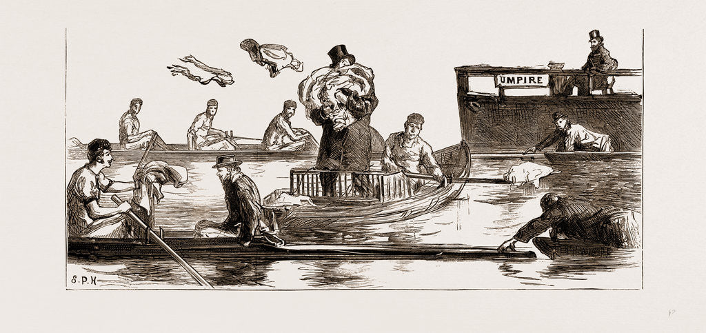 Detail of The Oxford And Cambridge Boat Race: Notes From The Press Boat by Anonymous