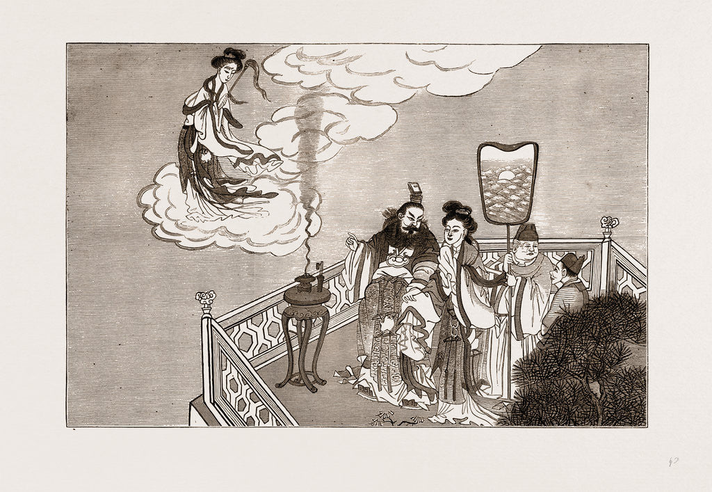 Detail of An Incident In Chinese Mythology: The Emperor Miao Chwang And The Goddess Kwan-yin by Anonymous