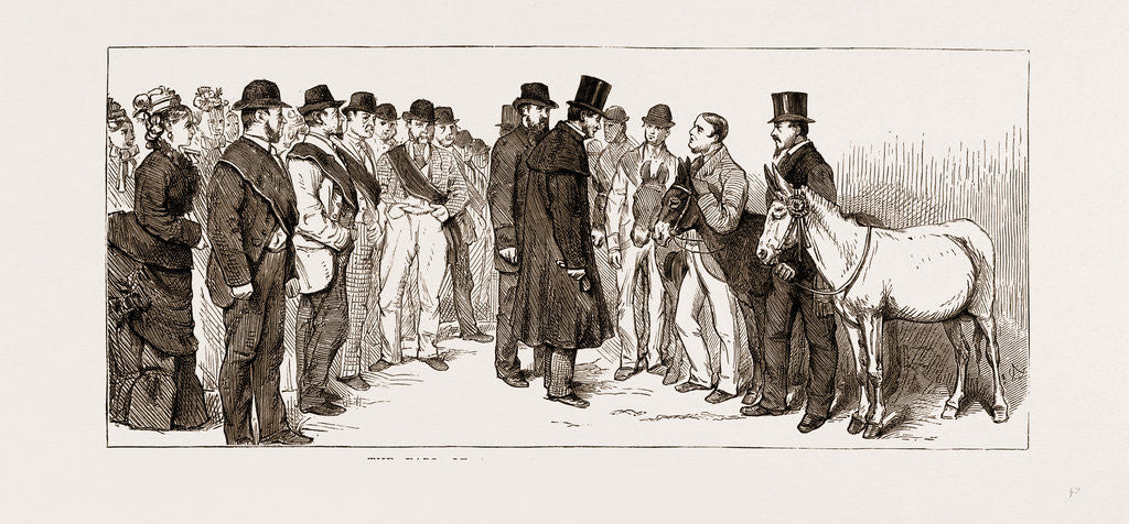 Detail of Annual Meeting Of The Golden Lane Costermongers' Mission: The Earl Of Shaftesbury Reviewing The Donkeys, 1875 by Anonymous