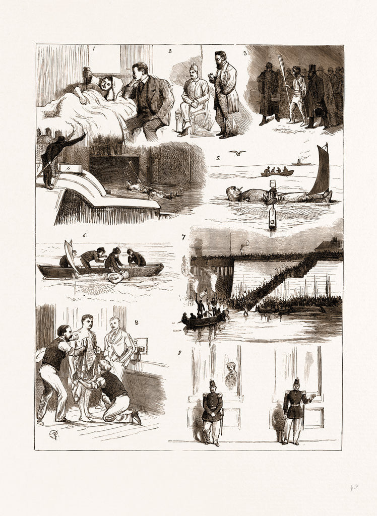 Detail of Captain Boyton's Trip Across The Channel by Anonymous