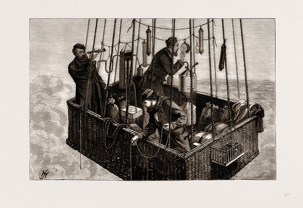 Detail of The Fatal Balloon Accident In France, Car Of The zenith With The Three Aeronauts by Anonymous