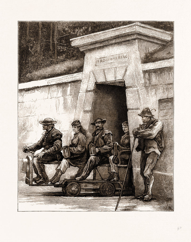 Detail of A Visit To The Berchtesgaden Salt Mine, Bavaria by Anonymous