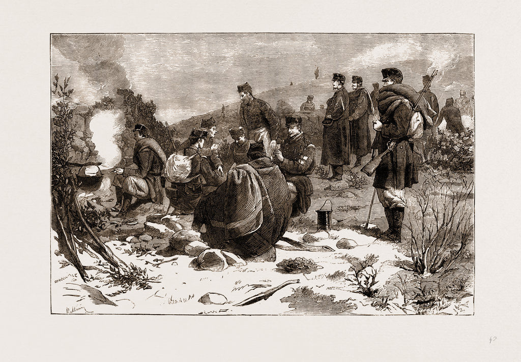 Detail of The Civil War In Spain, 1875: Alphonsist Troops At Dinner In The Camp On Mount Esquinza by Anonymous