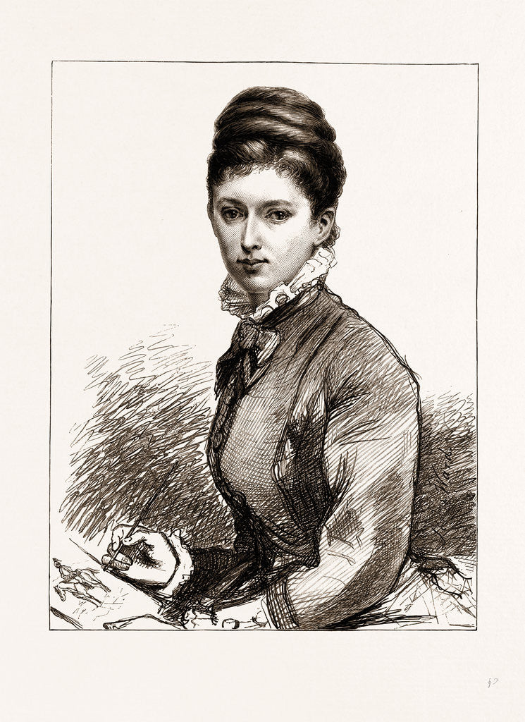 Detail of Miss Elizabeth Thompson Drawn From Life, 1875 by Anonymous