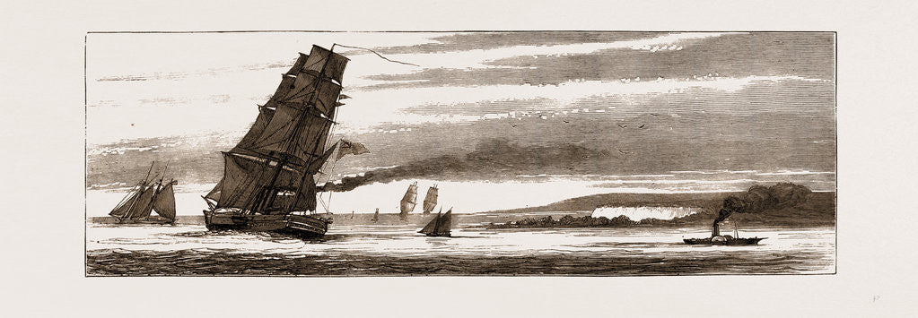 Detail of Departure Of The Arctic Expedition: The Last Glimpse Of The Vessels, UK by Anonymous