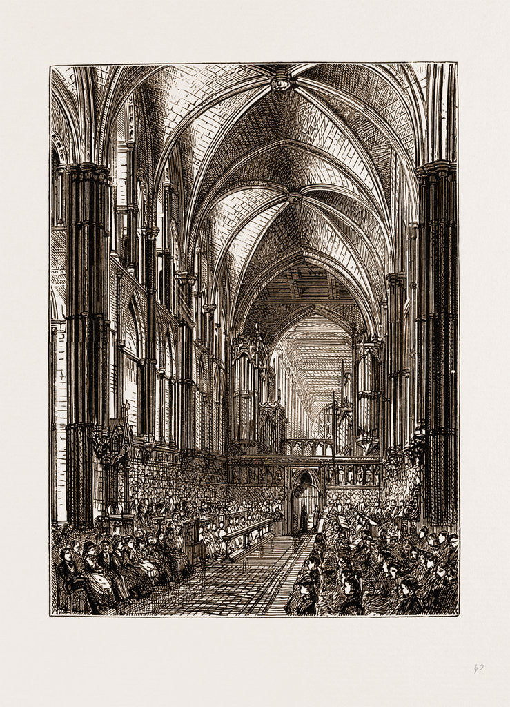 Detail of Restored Choir Of Rochester Cathedral During The Opening Service, UK by Anonymous
