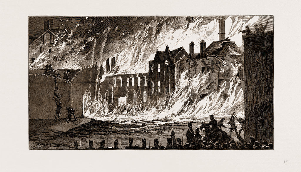Detail of View Of The Fire From Newmarket by Anonymous