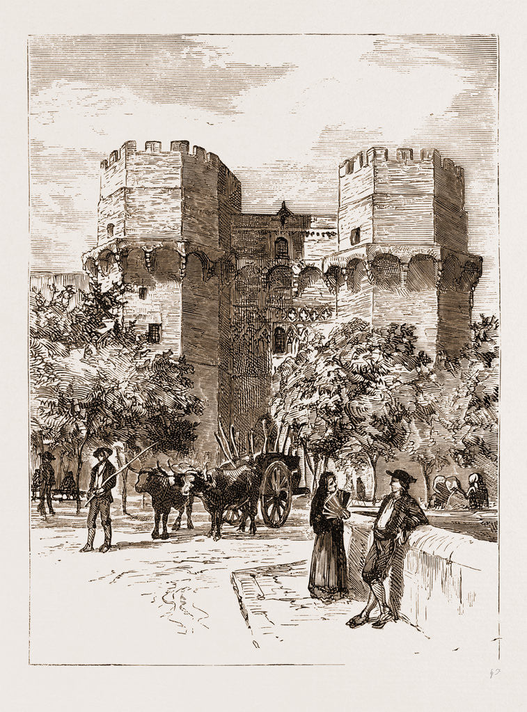 Detail of The Puerta De Serranos, Valencia by Anonymous