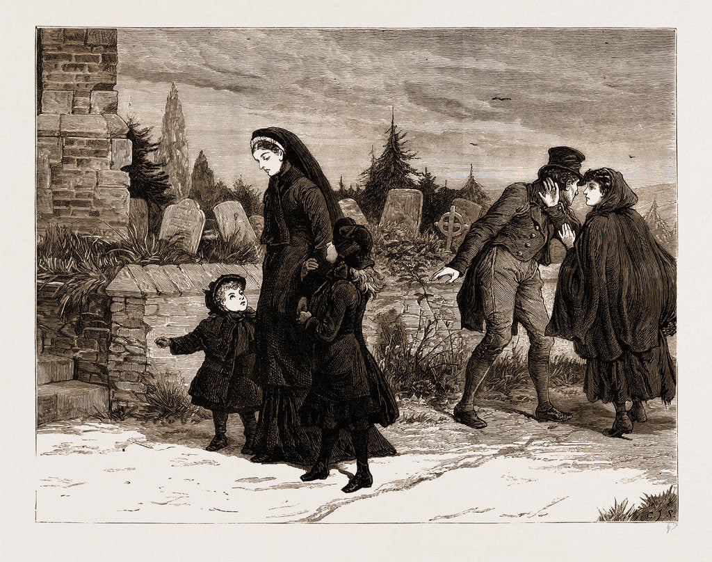 Detail of The Land Agitation In Ireland: The Widow And The Assassin, 1881 by Anonymous