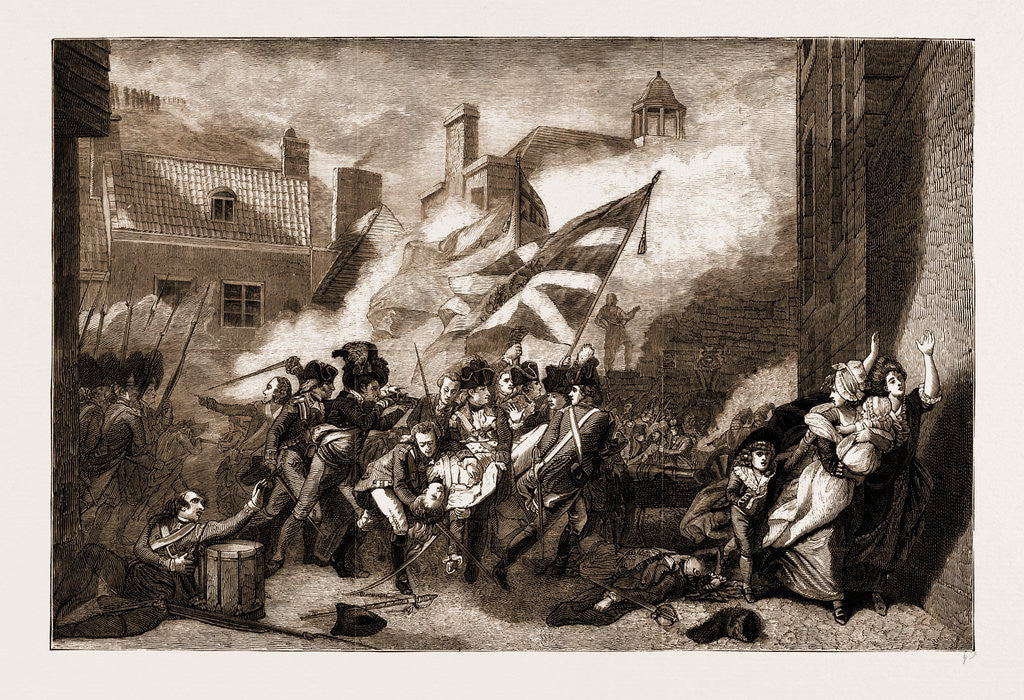 Detail of Centenary Of The Battle Of Jersey, 1881: the Death Of Major Pierson by Anonymous