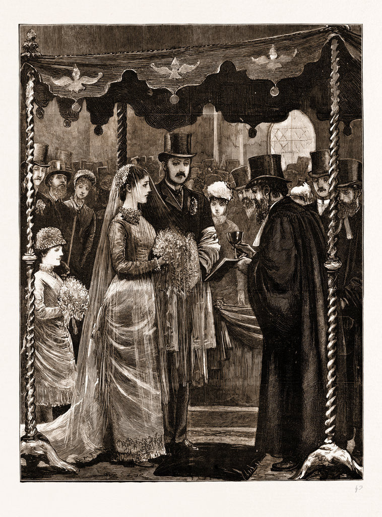 Detail of The Marriage Of Mr. Leopold De Rothschild And Mdlle. Marie Perugia In The Central Synagogue, Great Portland Street by Anonymous