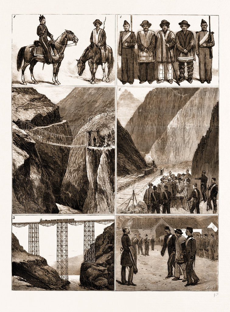 Detail of The War In South America, Recruiting For The Peruvian Army In The Cordillera by Anonymous