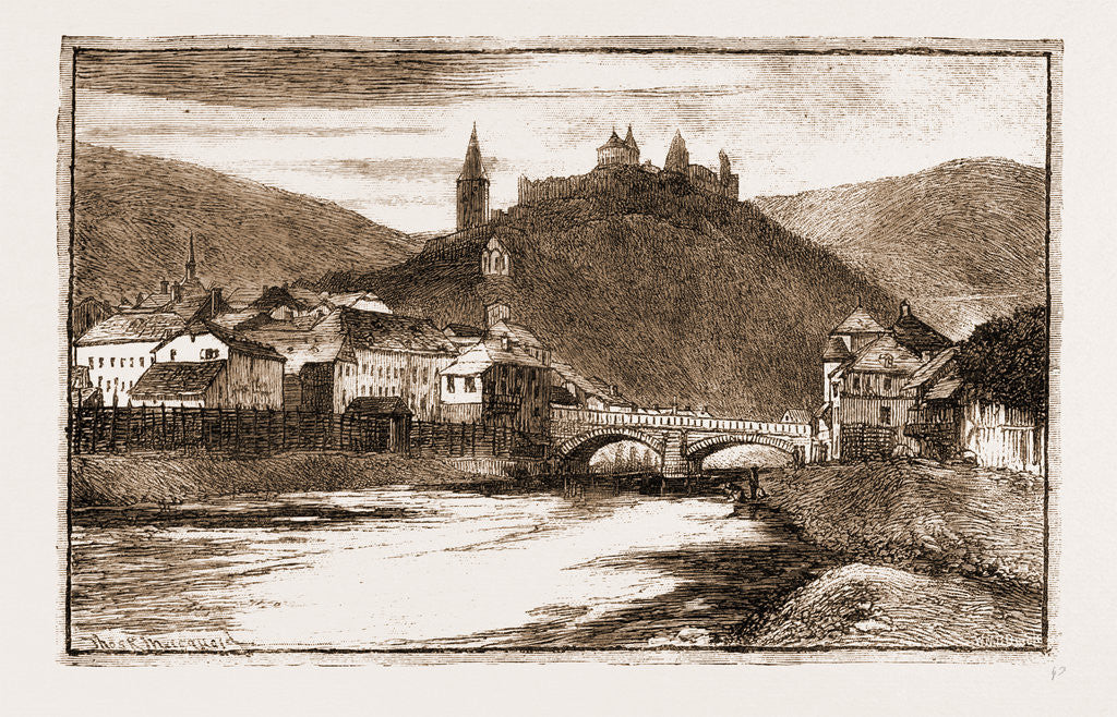 Detail of In The Ardennes, 1881: Town And Castle Of Vianden by Anonymous