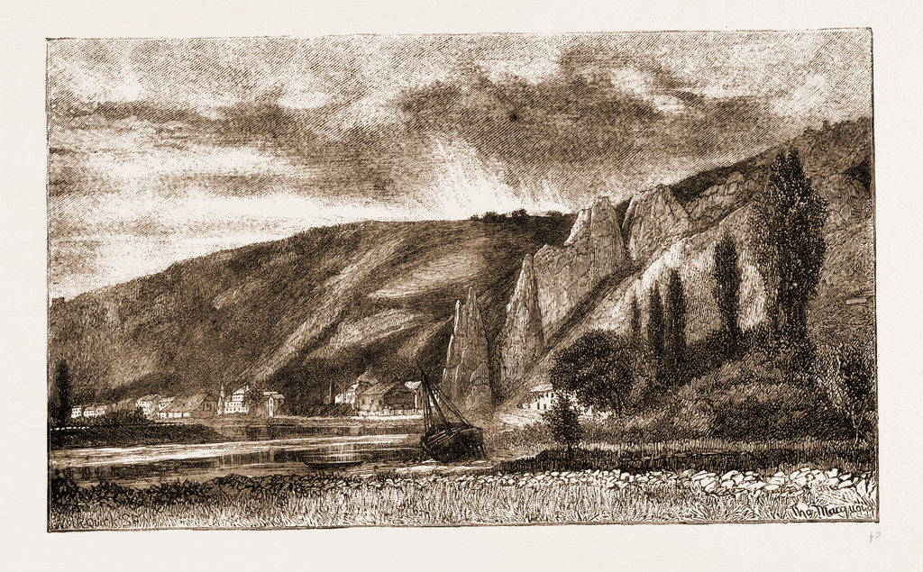 Detail of In The Ardennes, 1881: La Roche-a-bayard by Anonymous