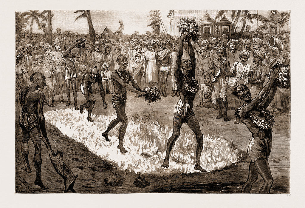 Detail of Mauritius, 1881: A Hindoo Religious Ceremony by Anonymous